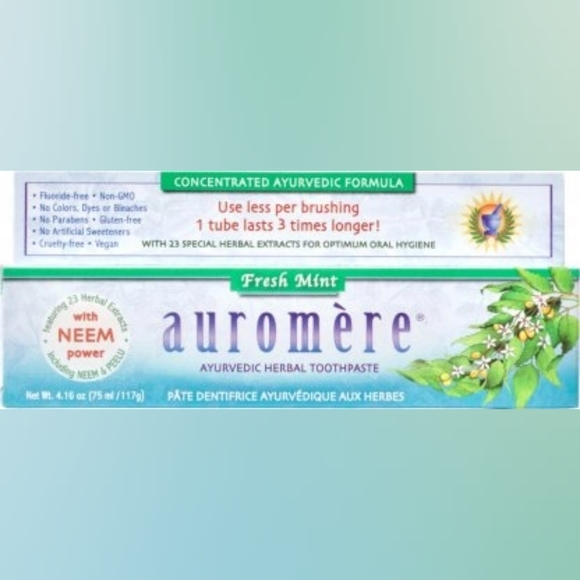 Auromere Toothpaste fresh mint Fluoride-FREE Expired 10/22 - Picture 2 of 4